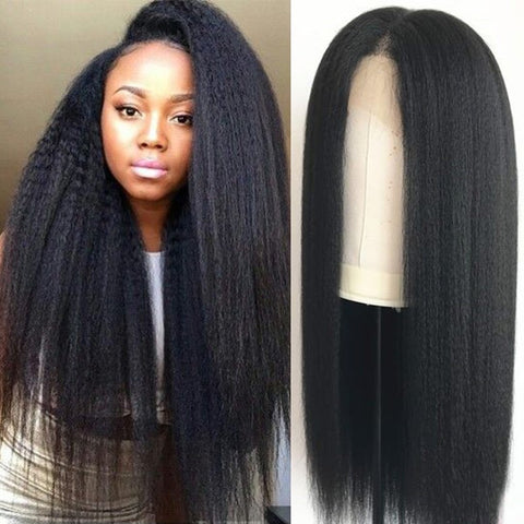 13x6 Lace Front Wig Kinky Straight 180%