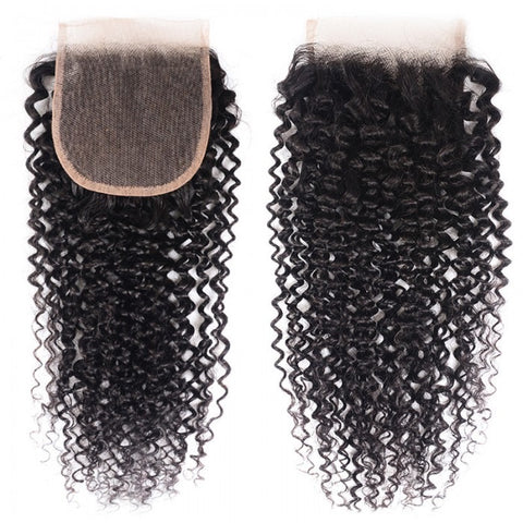 4x4 SWISS LACE  Closure: Kinky Curl