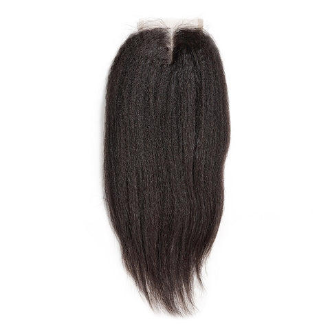 4x4 SWISS LACE Closure:Kinky Straight