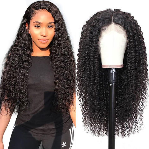 Queen Level Beauty Invisible Lace Wig- Kinky Curl 4x4 150% Density